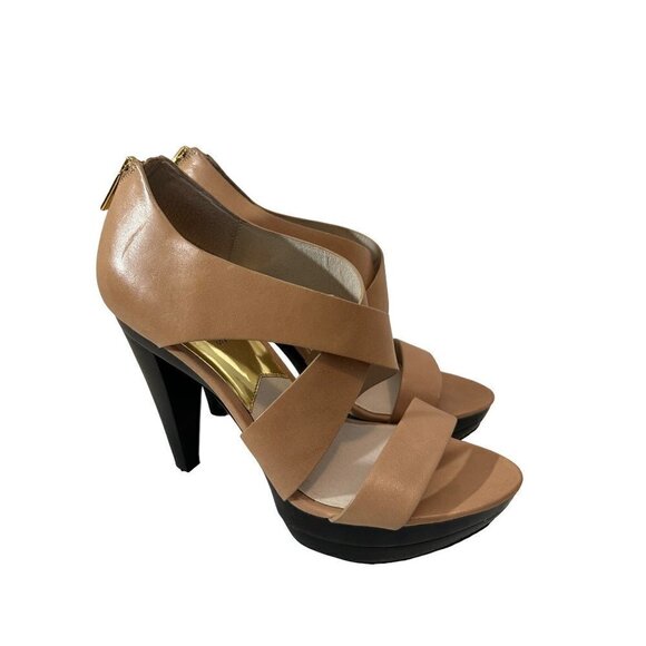Michael Kors Beige Tan Heels size 7.5 - Picture 1 of 9